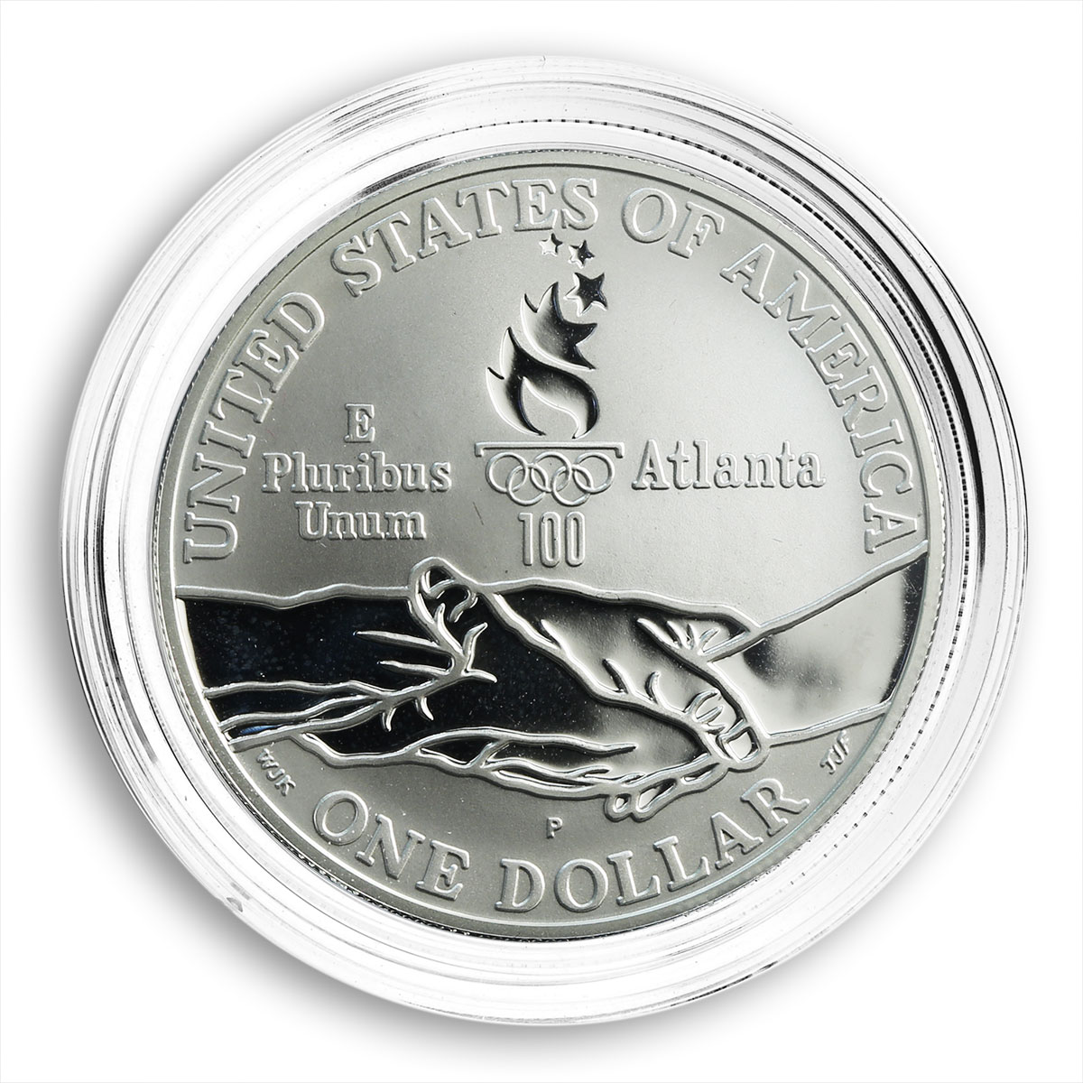 USA 1 dollar, Atlanta Centennial Olympic Games,Triumph Sprint, silver proof 1995