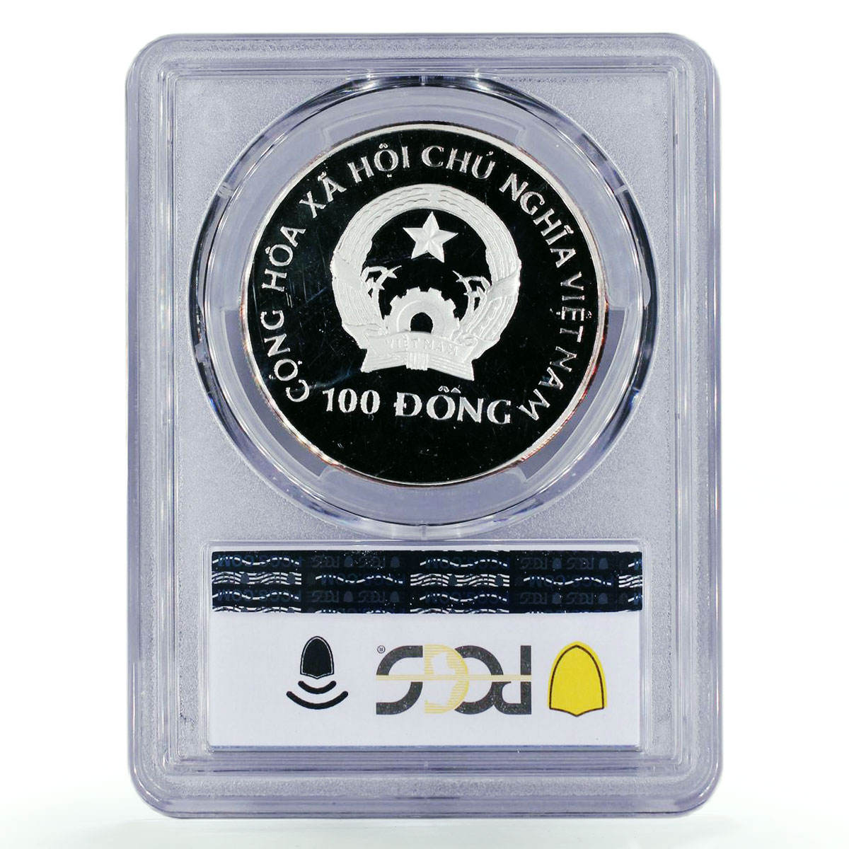 Vietnam 100 dong World Food Summit Woman Holding Grain PR64 PCGS Ag coin 1996