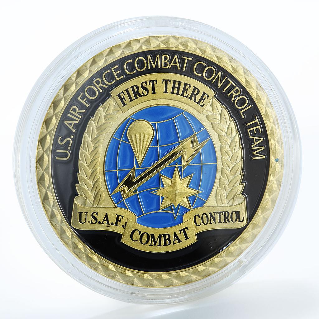 USA Air Force Combat Control Team First there, Military Parachut Lightning token