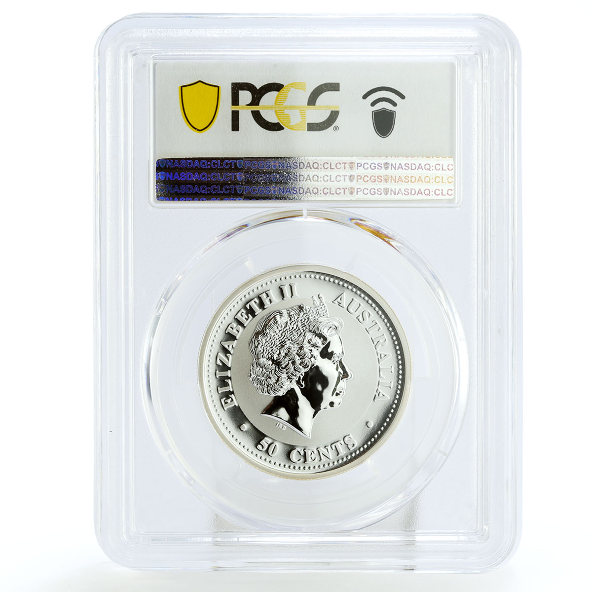 Australia 50 cents Lunar Calendar Year of the Snake MS68 PCGS silver coin 2001