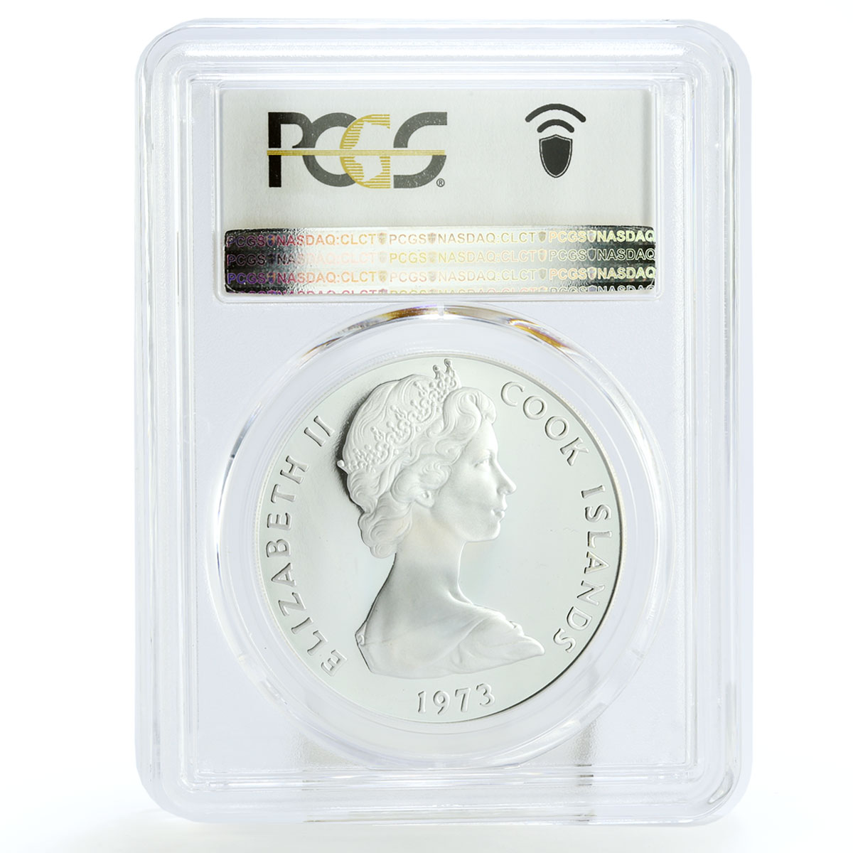 Cook Islands 2 $ 20th Anniversary of the Coronation PR68 PCGS silver coin 1973