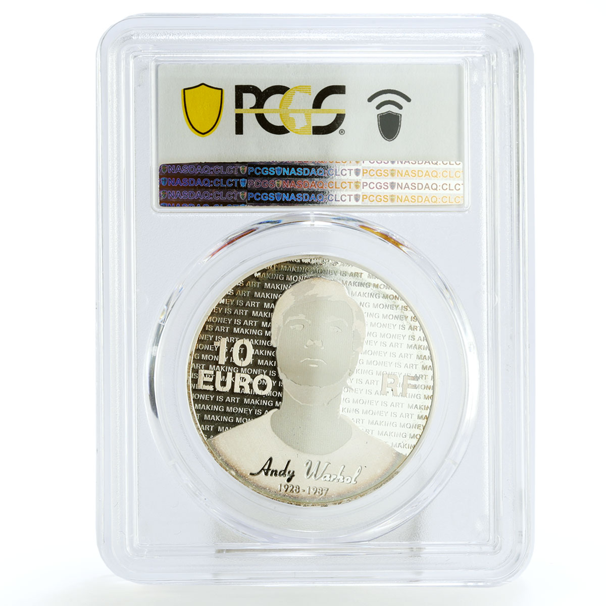 France 10 euro Painter Andy Warhol Making Money Art PR68 PCGS silver coin 2011