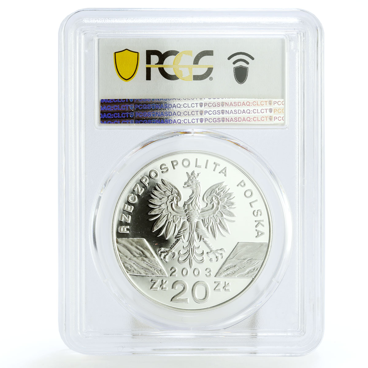 Poland 20 zlotych Endangered Wildlife Eel Snake Fauna PR68 PCGS silver coin 2003