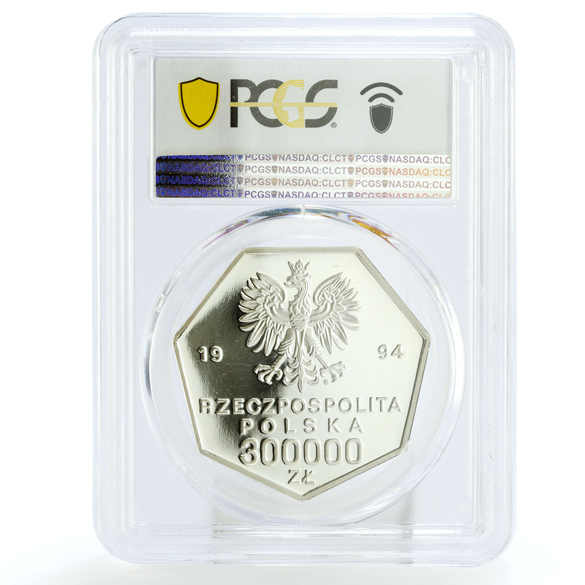 Poland 300000 zlotych 70 Years of the National Bank PR68 PCGS silver coin 1994