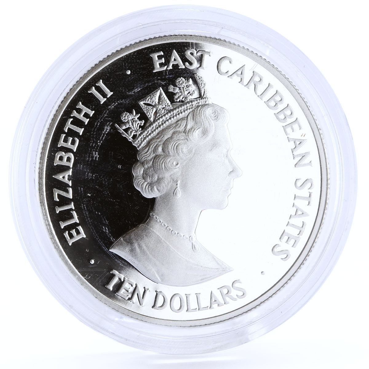 East Caribbean States 10 dollars Inaugural Test Match Sri Lanka silver coin 1997