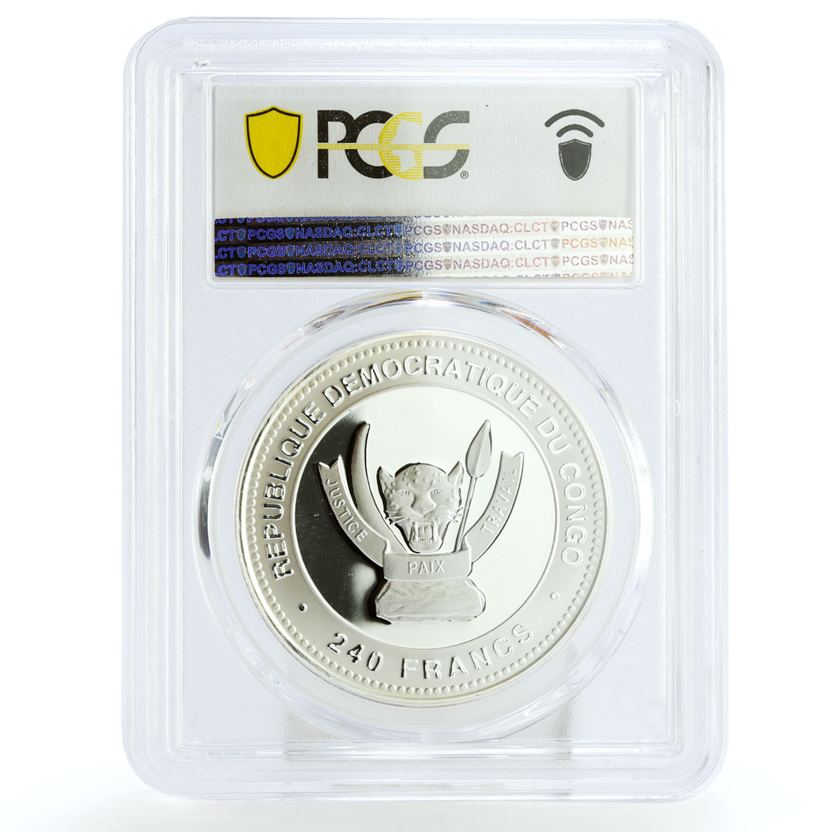 Congo 240 francs Lunar Calendar Year of the Horse Lucky PR69 PCGS Ag coin 2014