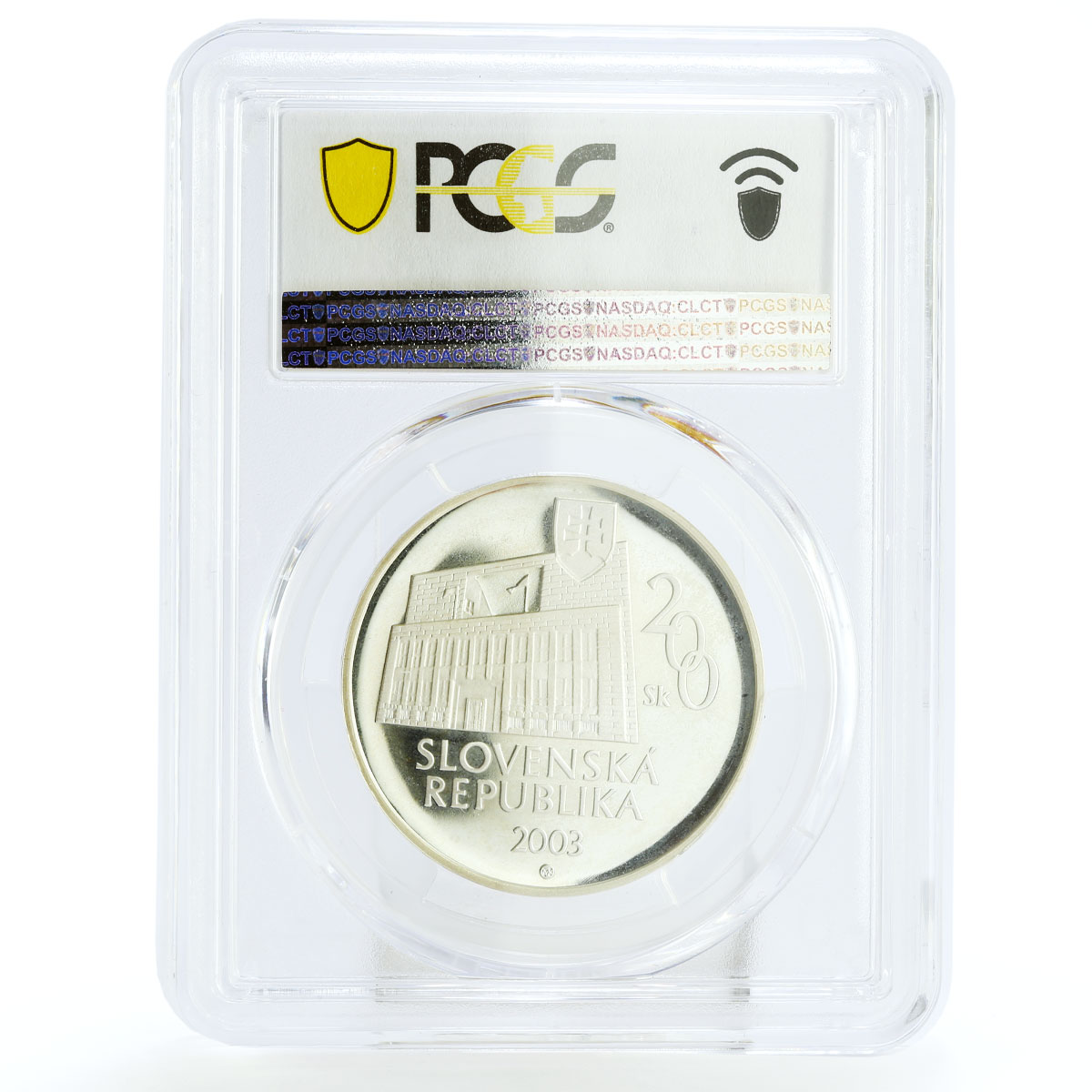 Slovakia 200 korun 100 Years Economist Imrich Karvas PR68 PCGS silver coin 2003