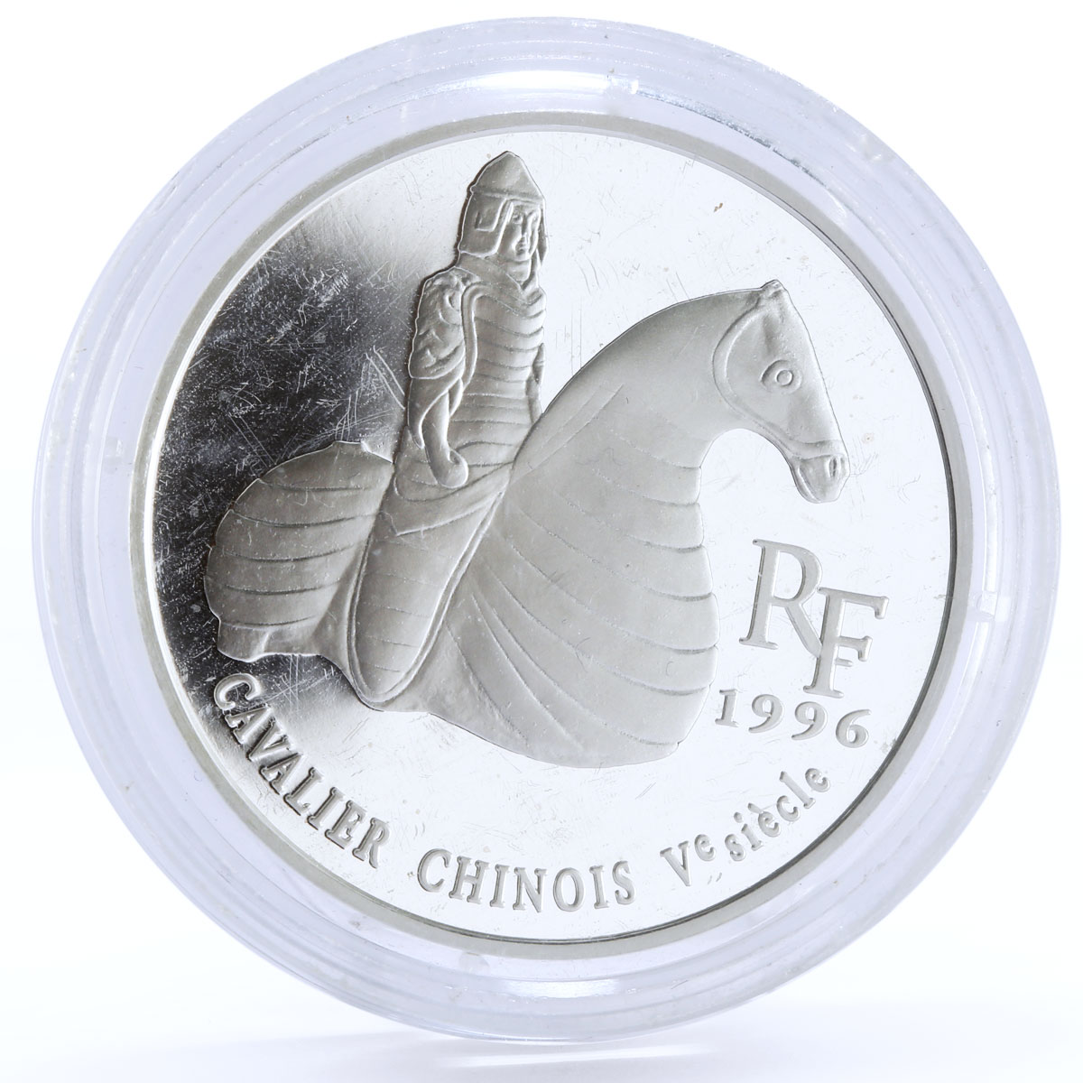 France 10 francs European Museums Treasures Chinese Horseman silver coin 1996