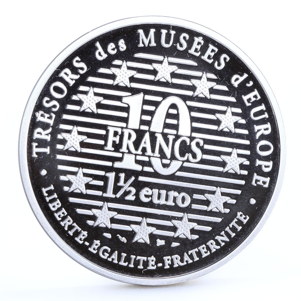 France 10 francs European Museums Treasures Chinese Horseman silver coin 1996
