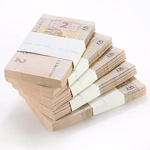 Ukraine 2 hryvnias 500 Banknotes Bundle Brick 2013