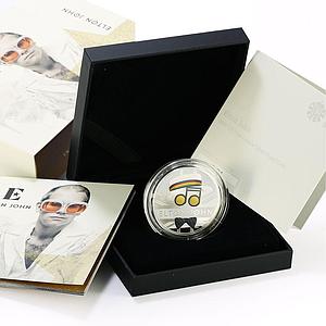 Britain 2 pounds Music Legends Singer Artist Elton John colored silver coin 2020