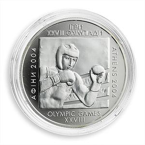 Ukraine 10 hryvnia 28 Summer Olympic Games Athens Boxing silver coin 2003