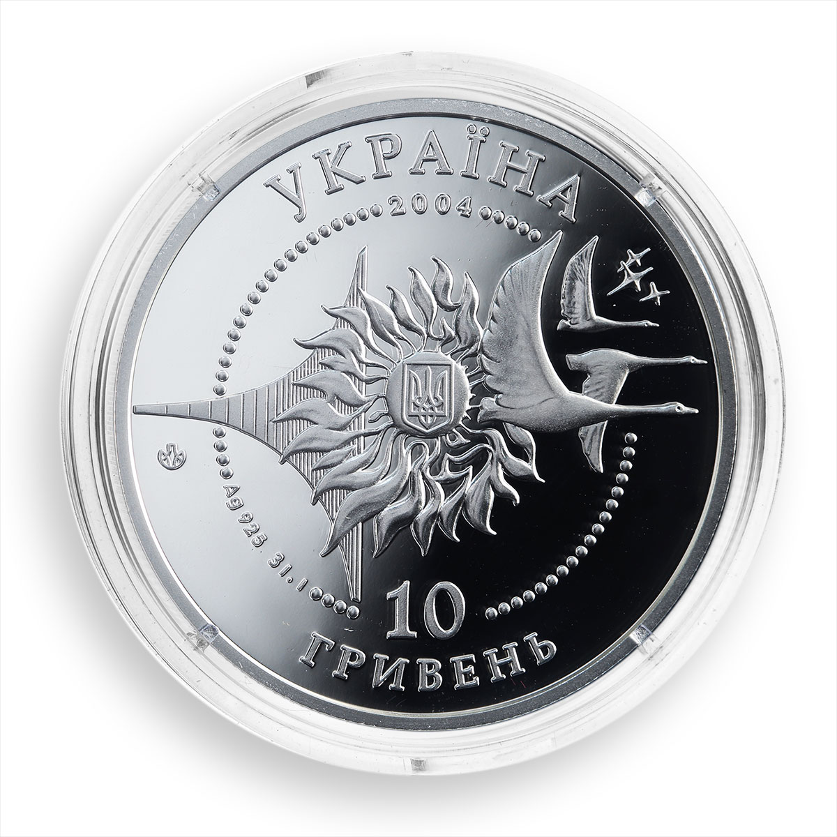 Ukraine 10 hryvnia AN-140 Aircraft Antonov Series Airplanes silver coin 2004