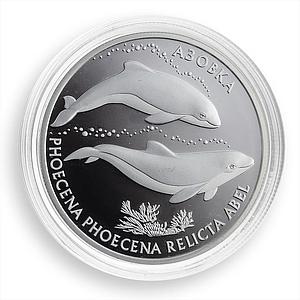 Ukraine 10 hryvnia Azov Dolphin Fauna Black Sea Red Book silver proof coin 2004