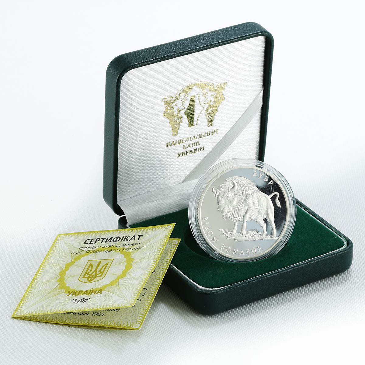 Ukraine 10 hryvnia Bison Bonasus Fauna Endangered Species proof silver coin 2003