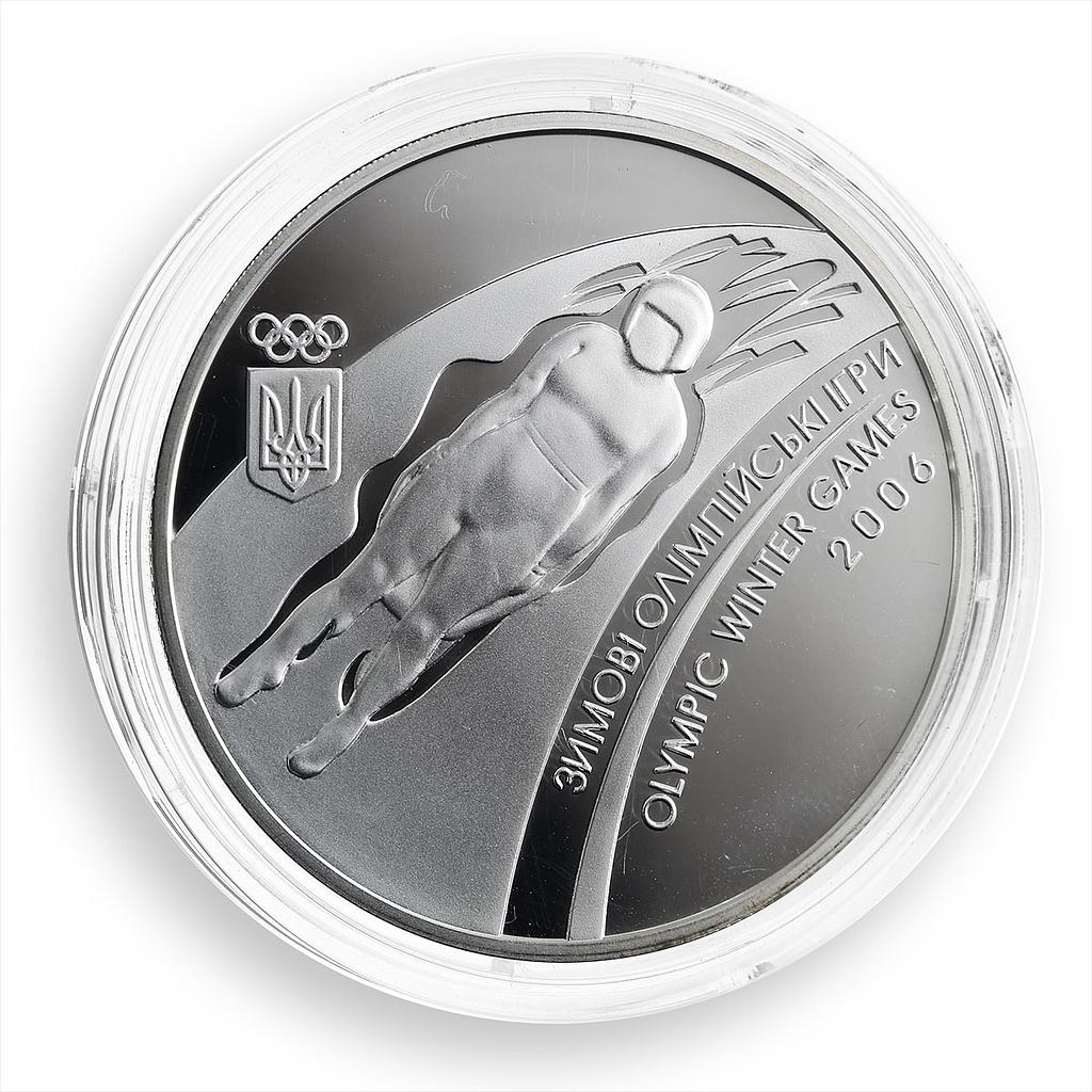 Ukraine 10 hryvnia XX Winter Olympic Games Turin Italy silver proof coin 2006