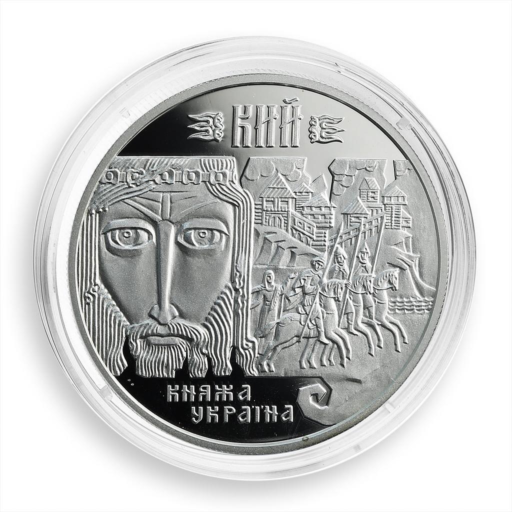 Ukraine 10 hryvnia Prince Kyi Founder of  Kyiv 5th Centuries silver coin 1998