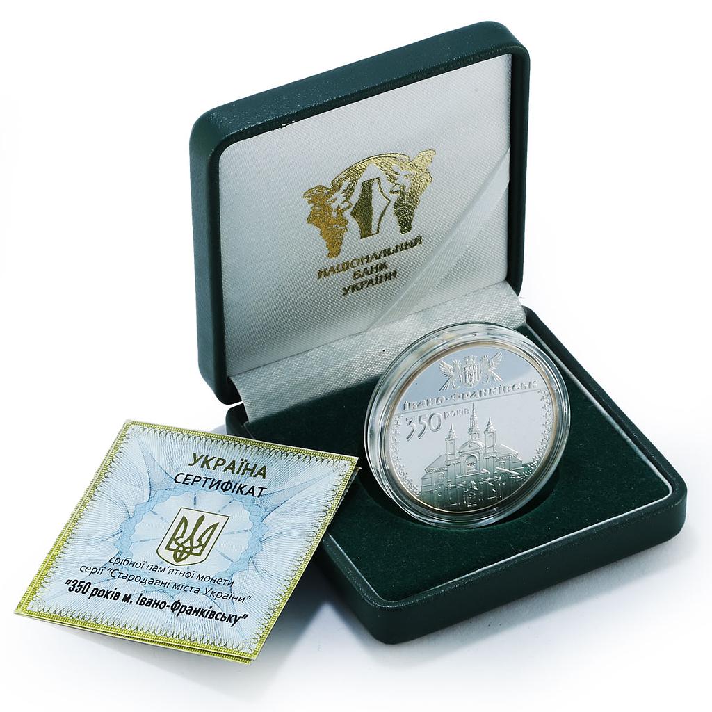 Ukraine 10 hryvnia 350 Years Ivano Frankivsk silver proof coin 2012