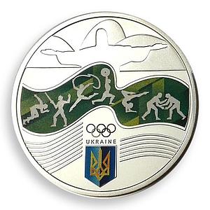Ukraine 10 hryvnia XXXI Olympic Games Rio Brazil Sport silver proof coin 2016