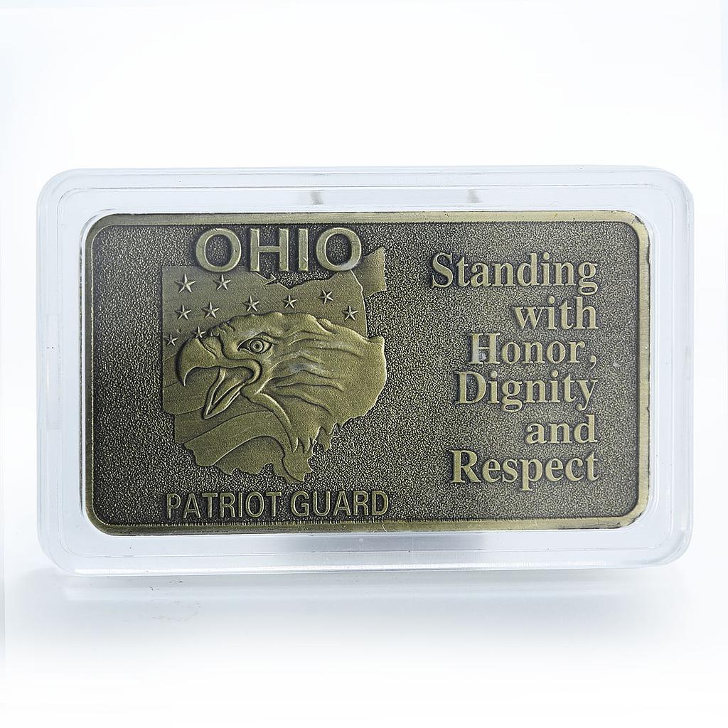 USA Ohio, Patriot Guard, Standing with Honor, Dignity and Respect, Eagle token