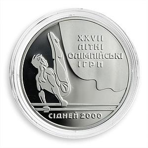 Ukraine 10 hryvnia 27 Summer Olympic Games Sydney Parallel Bars silver coin 1999