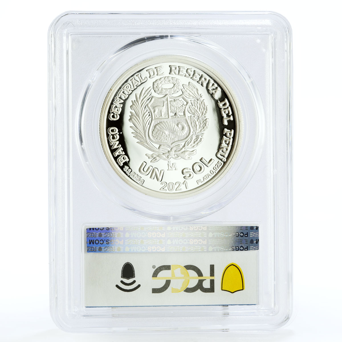 Peru 1 sol National Library Building Architecture PR70 PCGS silver coin 2021