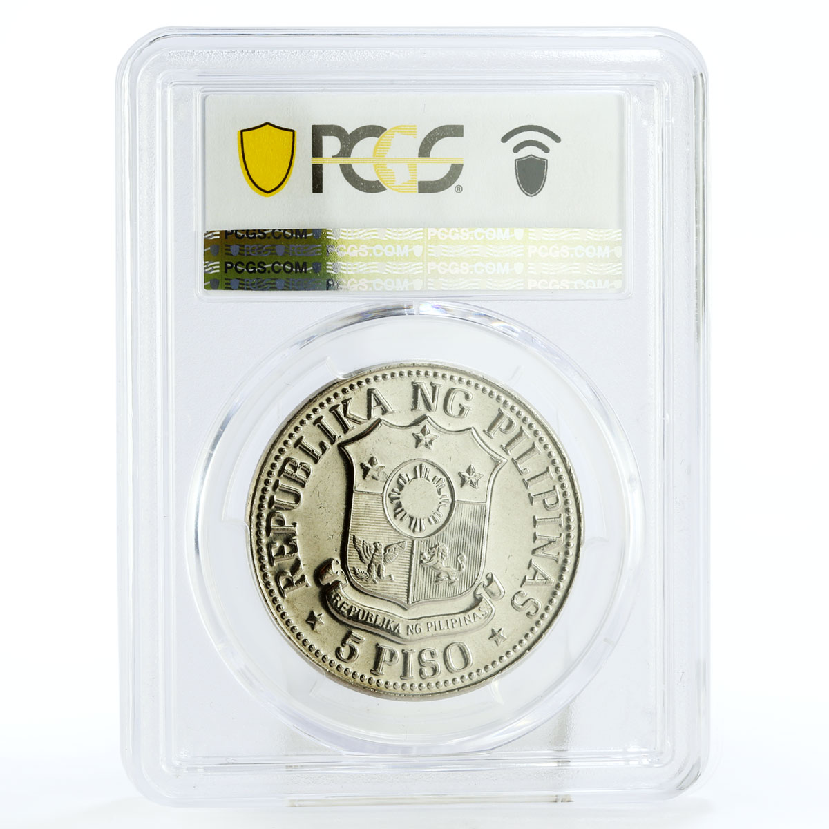 Philippines 5 piso Ferdinand E. Marcos MS64 PCGS nickel coin 1975