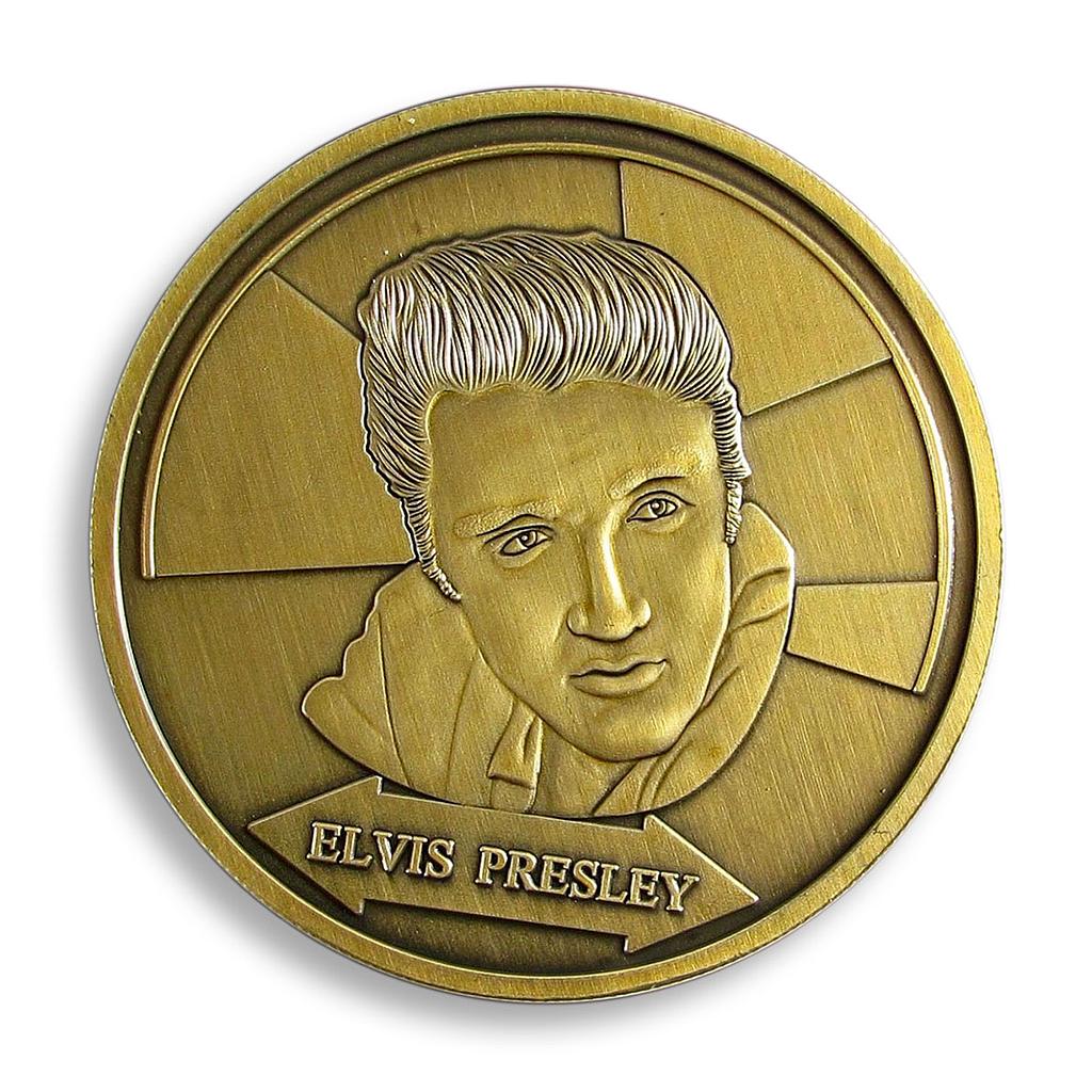 USA singer, Elvis Presley the King of Rock and Roll, Souvenir, Music, Coin
