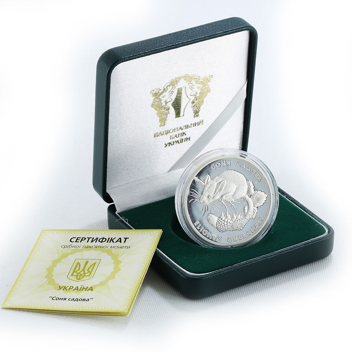 Ukraine 10 hryvnia Garden Dormouse Fauna Red Book silver proof coin 1999