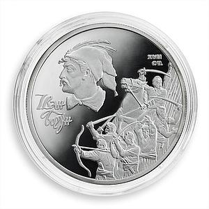 Ukraine 10 hryvnia Ivan Bohun Kalnyk Polkovnyk Heroes Cossack silver coin 2007