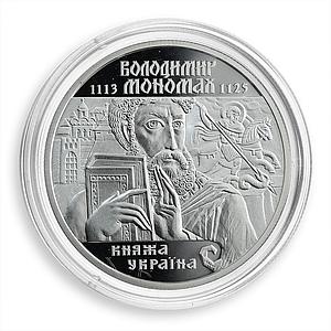 Ukraine 10 hryvnia Volodymyr Monomakh Grand Kiev Prince silver coin 2002