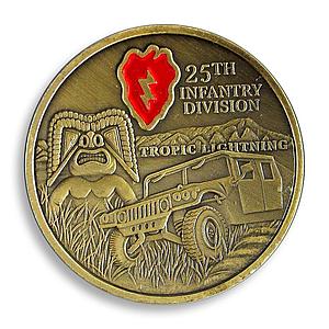 USA, 25th infantry division, Tropic Lightning, Courage Military Duty Honor Token