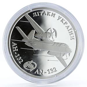 Ukraine 10 hryvnia AN-132 Plane Aviation Antonov silver proof coin 2018