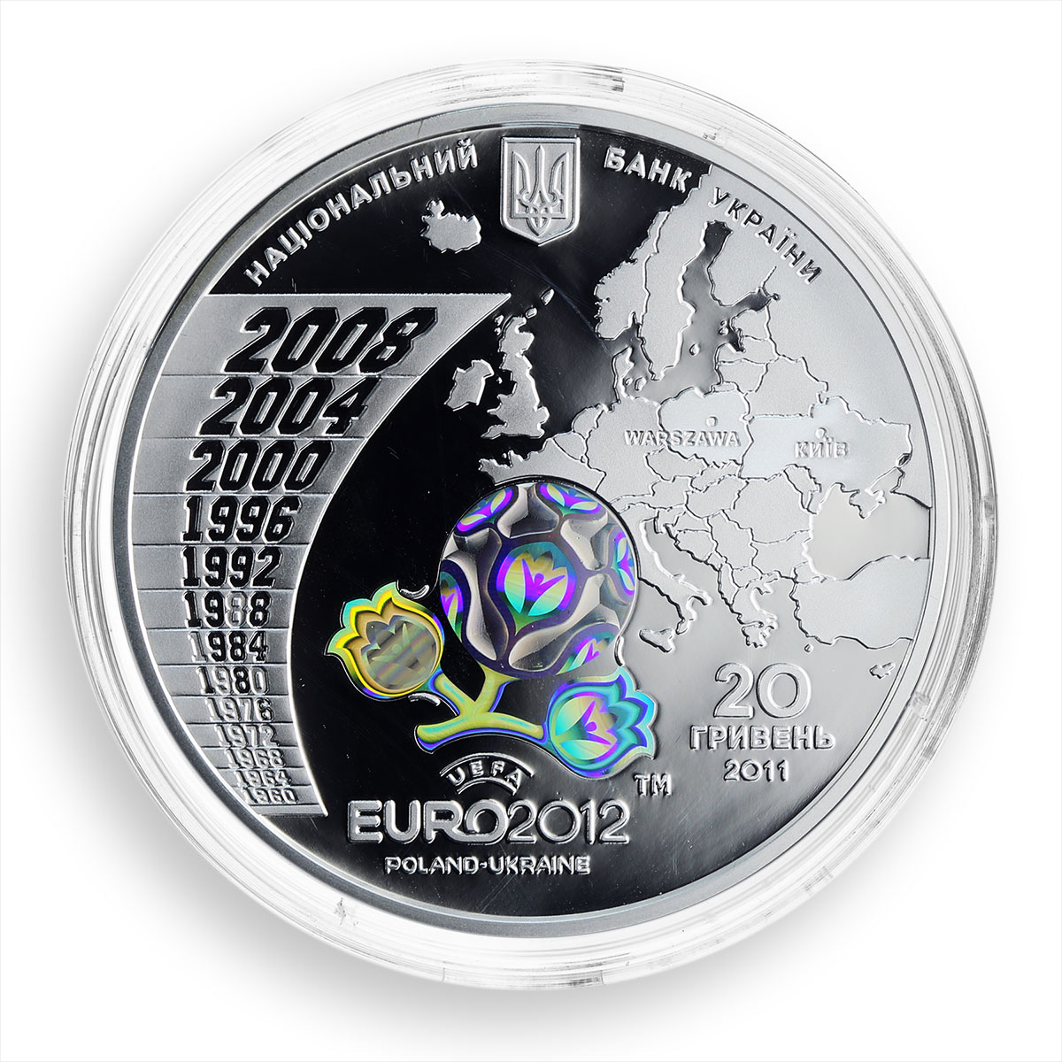 Ukraine 10 20 hryvnia set of 5 silver coins UEFA Euro 2012 Final Tournament 2011