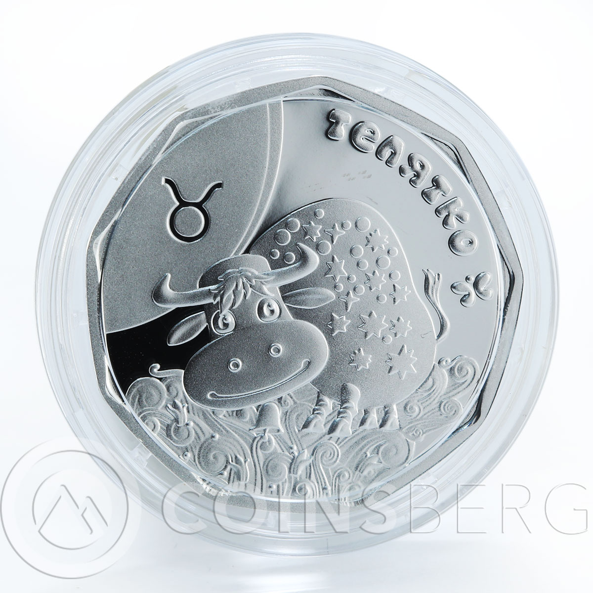 Ukraine 2 hryvnia Taurus Little Bull Zodiac 1/4 Oz silver coin 2014