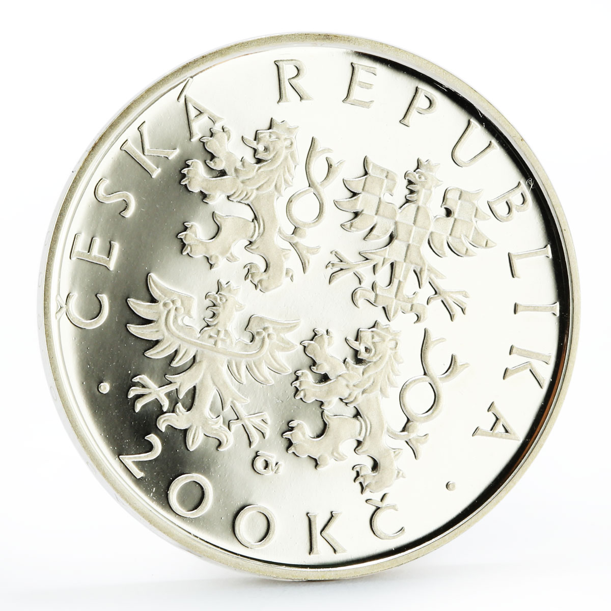 Czech Republic 200 korun Author and Journalist Jaroslav Sejfert silver coin 2001