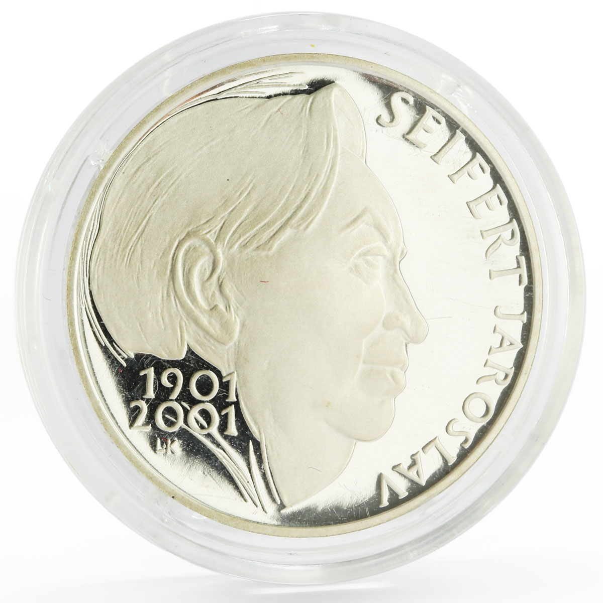 Czech Republic 200 korun Author and Journalist Jaroslav Sejfert silver coin 2001