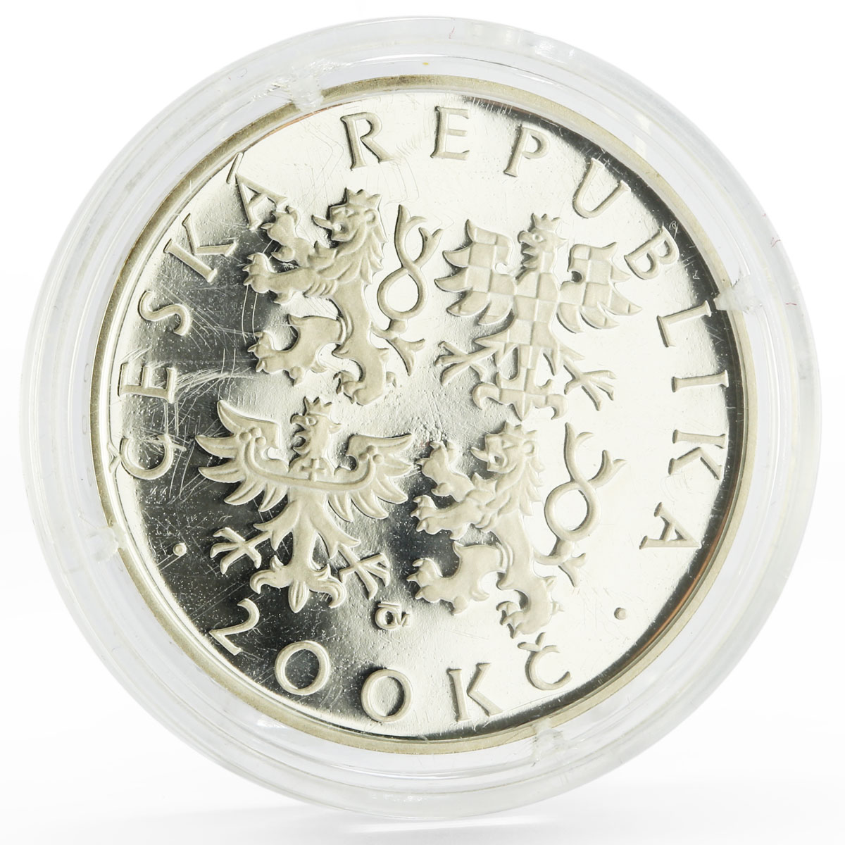 Czech Republic 200 korun Author and Journalist Jaroslav Sejfert silver coin 2001