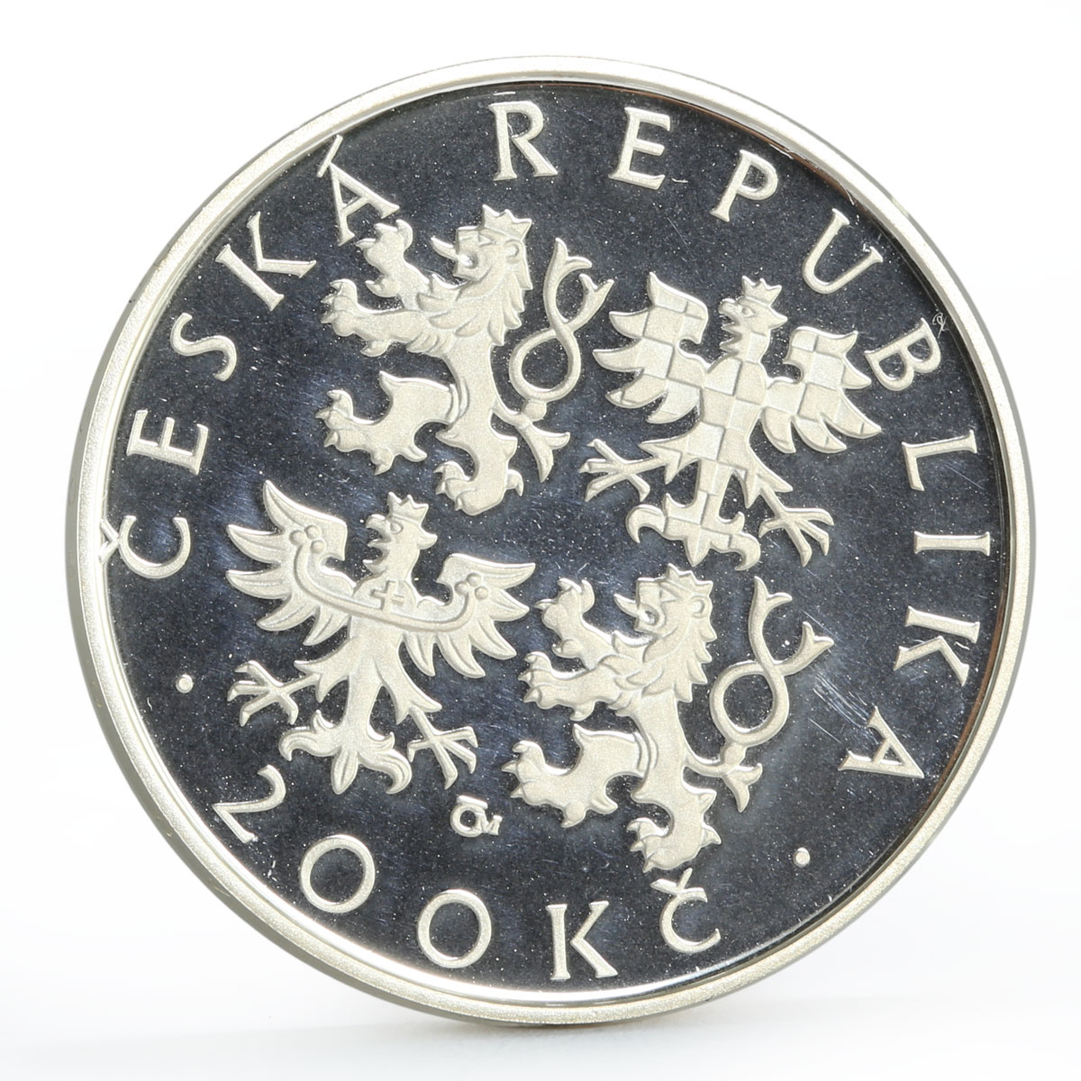 Czech Republic 200 korun Author and Journalist Jaroslav Sejfert silver coin 2001