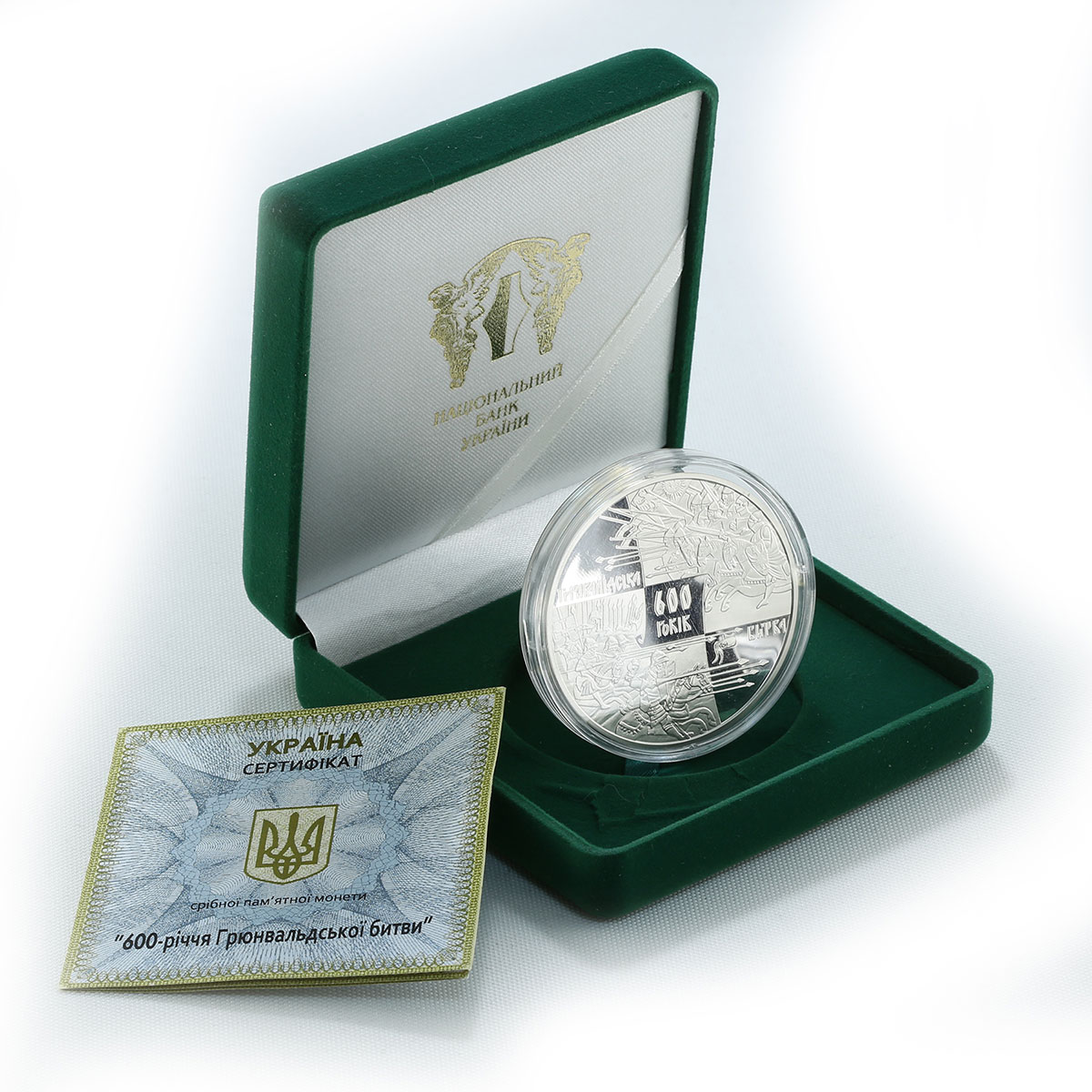 Ukraine 20 hryvnia 600 Years Battle of Grunwald silver proof coin 2010