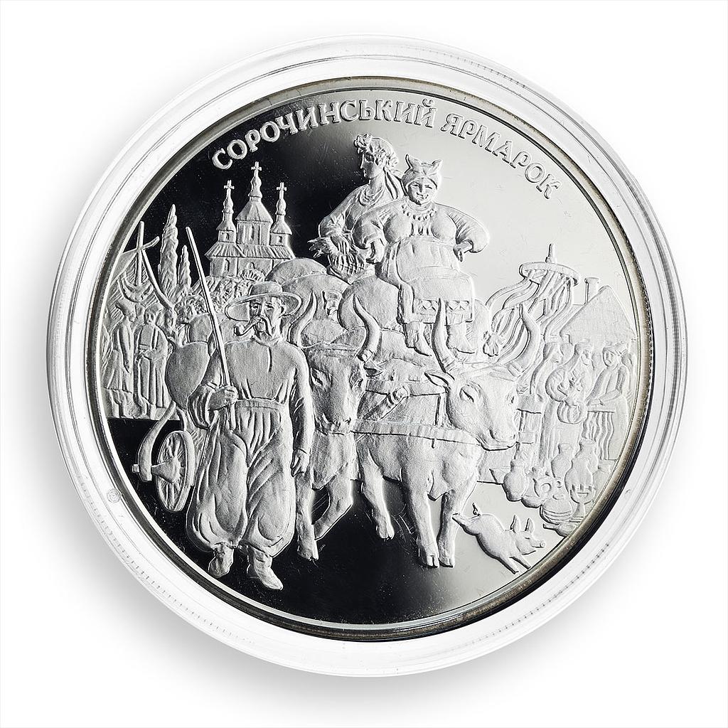 Ukraine 20 hryvnia Sorochynsky Fair Mykola Hohol silver proof coin 2005