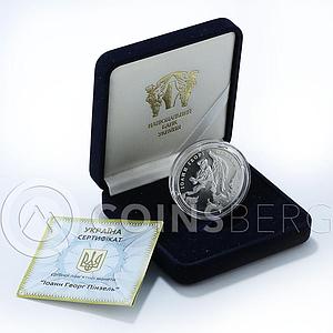 Ukraine 5 hryvnia Johann Georg Pinzel Sculptor silver proof coin 2010