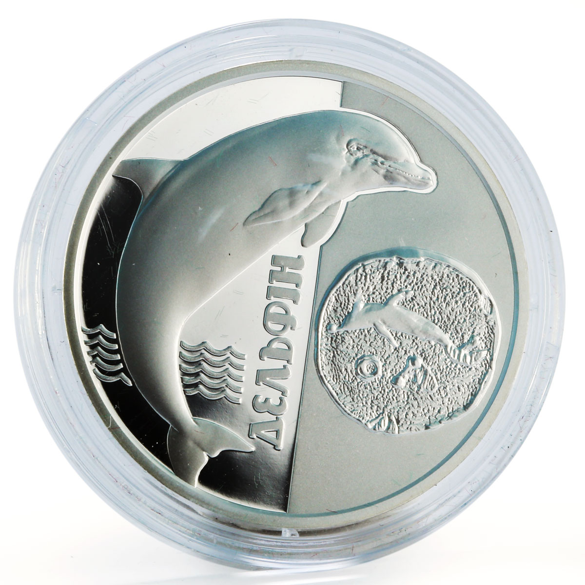 Ukraine 5 hryvnia Dolphin Marine Fauna gilded silver proof coin 2018