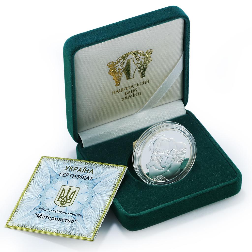 Ukraine 5 hryvnia Motherhood Pram silver proof coin 2013