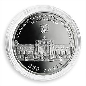 Ukraine 5 hryvnia 350 Years Franko National University Lviv silver coin 2011