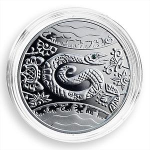 Ukraine 5 hryvnia Year of Snake Oriental Calendar silver proof coin 2013