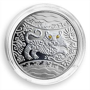 Ukraine 5 hryvnia Year of Tiger Oriental Calendar silver proof coin 2010