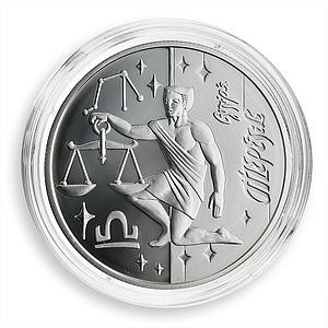 Ukraine 5 hryvnia Libra Signs of Zodiac silver proof coin 2008