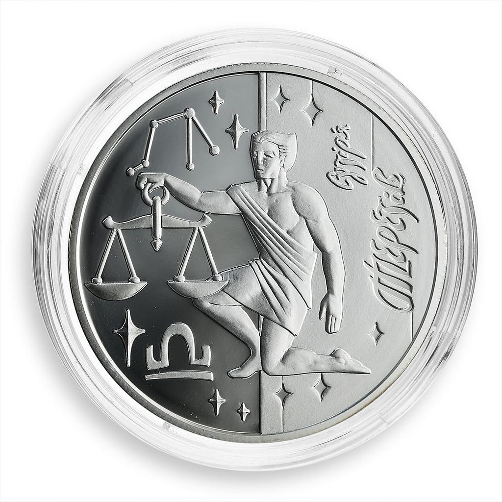 Ukraine 5 hryvnia Libra Signs of Zodiac silver proof coin 2008