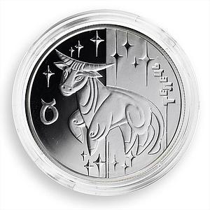 Ukraine 5 hryvnia Taurus Signs of Zodiac silver proof coin 2006